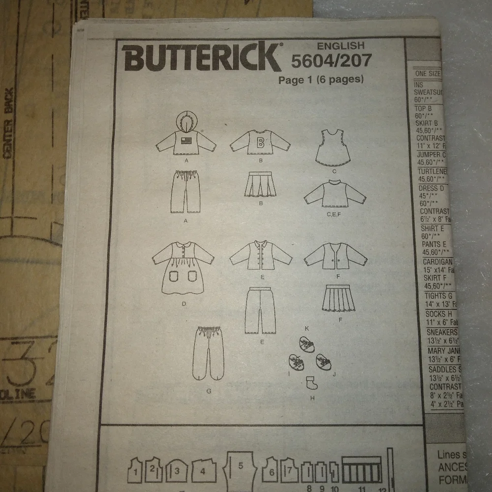 Butterick sewing pattern